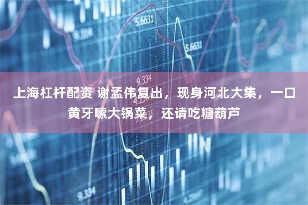 上海杠桿配資 謝孟偉復出，現身河北大集，一口黃牙嗦大鍋菜，還請吃糖葫蘆